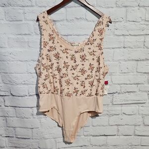 Wallflower Floral Bodysuit - Light Pink